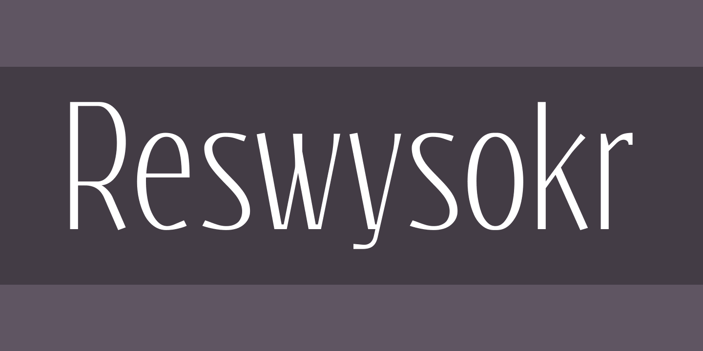 Font Reswysokr